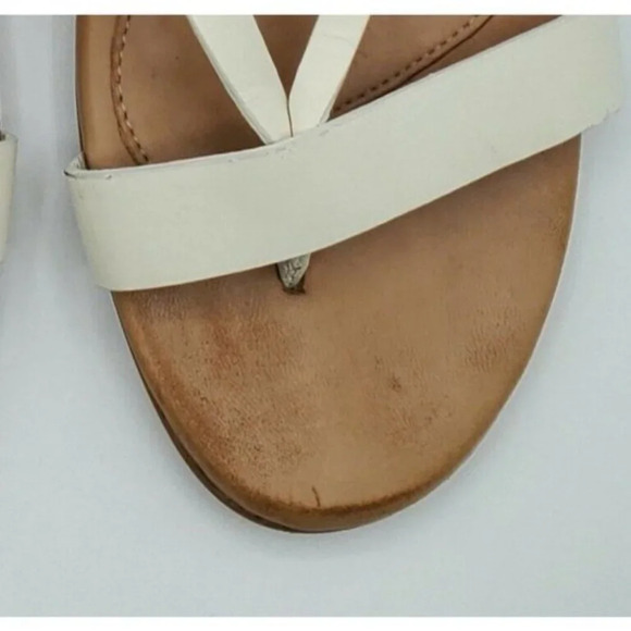 UGG White Leather Band Thong SANDALS Verona SW - Picture 7 of 9